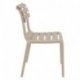 Chaise Helen en polypropylène empilable col. Taupe