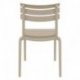 Chaise Helen en polypropylène empilable col. Taupe