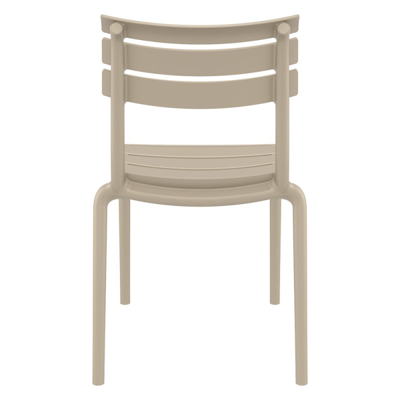 Chaise Helen en polypropylène empilable col. Taupe