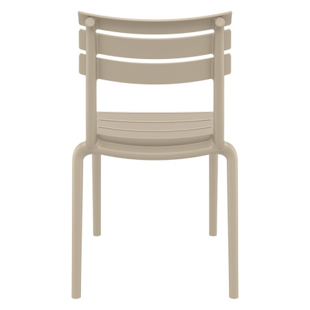 Chaise Helen en polypropylène empilable col. Taupe