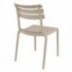 Chaise Helen en polypropylène empilable col. Taupe