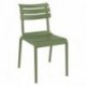 Chaise Helen en polypropylène empilable col. Vert Olive