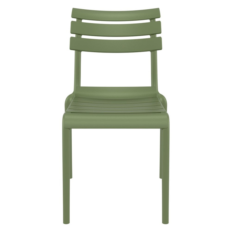 Chaise Helen en polypropylène empilable col. Vert Olive