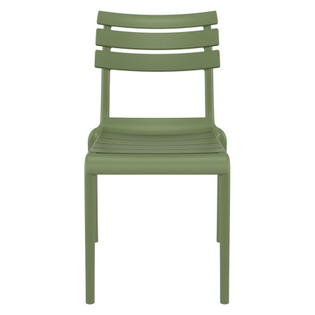 Chaise Helen en polypropylène empilable col. Vert Olive