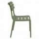 Chaise Helen en polypropylène empilable col. Vert Olive