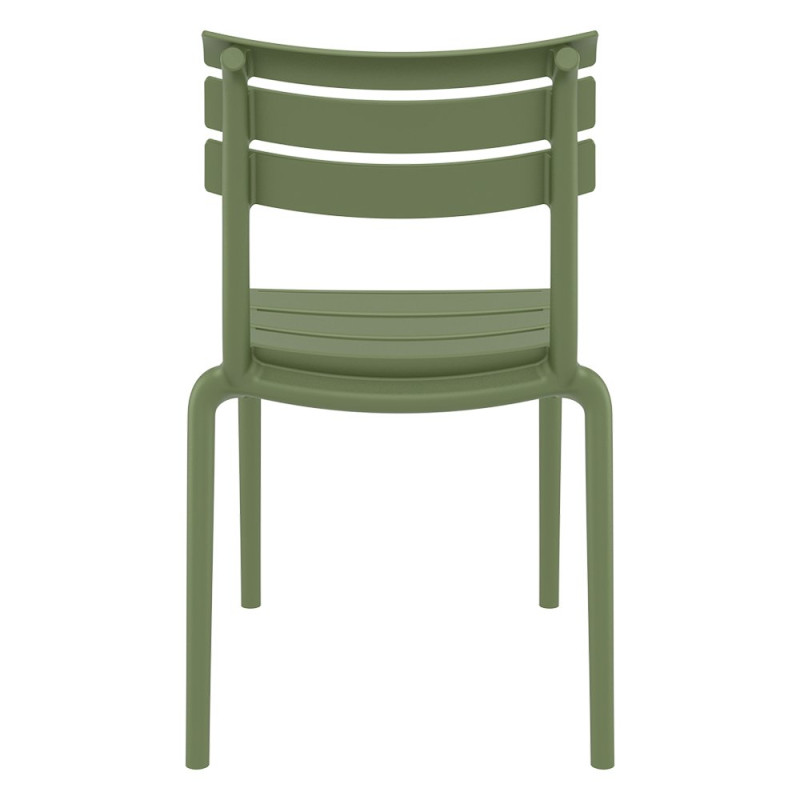 Chaise Helen en polypropylène empilable col. Vert Olive