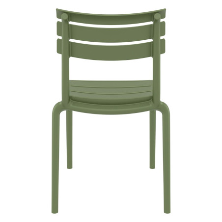 Chaise Helen en polypropylène empilable col. Vert Olive