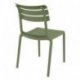 Chaise Helen en polypropylène empilable col. Vert Olive