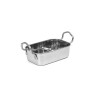 Plat de présentation à rotir - inox rectangulaire - 14,5x9,5x7,5 cm