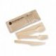 Kit couverts bois 4/1 - fourchette, couteau, cuillère dessert, serviette 1 pli