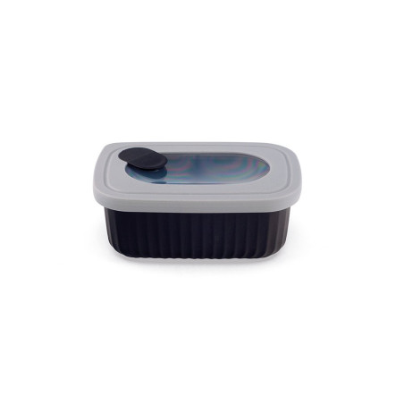 Boîte polypropylène avec couvercle - rectangulaire 0,38L - Noir