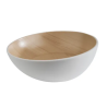 Bol mélamine Frida blanc décor bois diam.21,5cm 1L