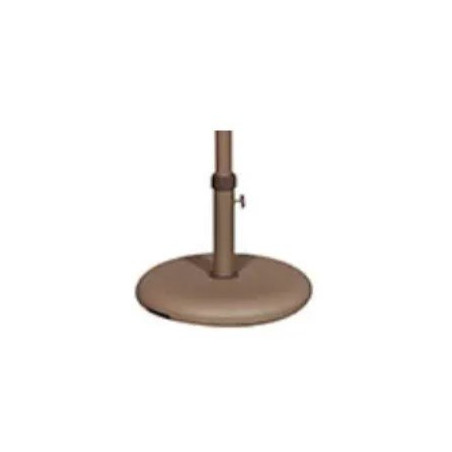 Base ronde parasol Eolo en ciment - taupe - 25 kg - Ø tube 5,5 cm - 48 cm de diamètre