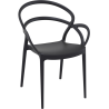 Fauteuil Mila - noir - 4,25 kg - hauteur assise 45 cm - 57x56x82 cm