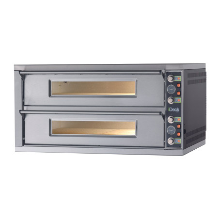 Four à sole 2 chambres pour 2x4 pizzas - int. 2x (720x720x140 mm) - ext. (988x1082x760 mm)
