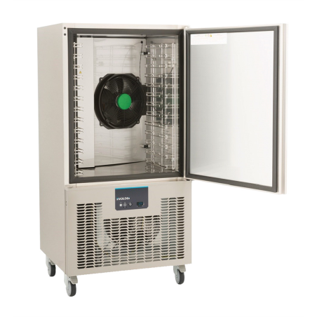 Cellule de refroidissement ED45-12 - 1 porte - 12 niveaux GN 1/1 & 600x400 mm - inox - volume 210L - 1300W - 755x695x1536 mm