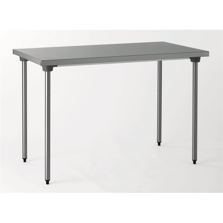 Table centrale inox sans étagère - sans roulettes - 1800x700x900 mm