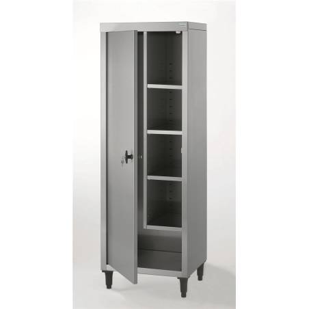 Armoire produits d'entretien demi-étagères réglables + 1 inférieure fixe - 500x600x1800 mm