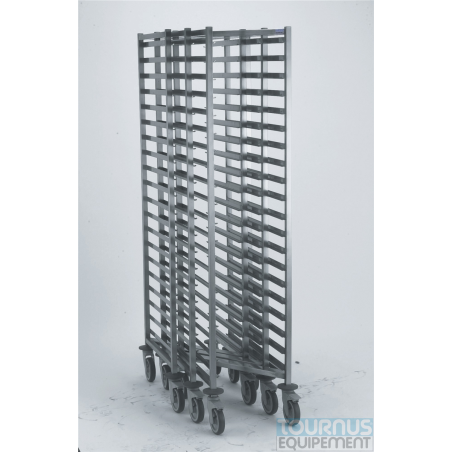 Echelle gastronorme encastrable, soudée inox et à glissières - 20 niveaux - GN 1/1 - 655x455x1785 mm