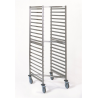 Echelle gastronorme encastrable, soudée inox et à glissières - 20 niveaux - GN 2/1 - 775x655x1785 mm