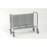 Chariot porte-assiettes inox - pour 200 assiettes Ø290 mm - 1065x450x810 mm