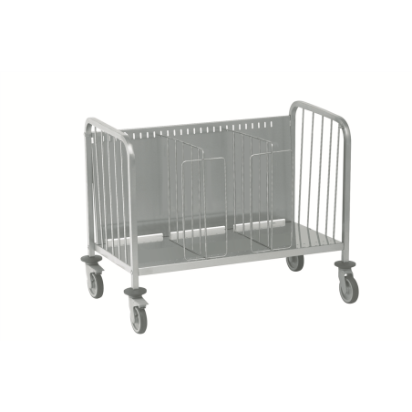 Chariot porte-assiettes inox - pour 400 assiettes Ø290 mm - 1065x740x810 mm