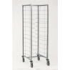Chariot soudé - inox - échelle 2x12 niveaux - pas de 125 mm - entrée par largeur 320/370 mm - 620x790x1790 mm
