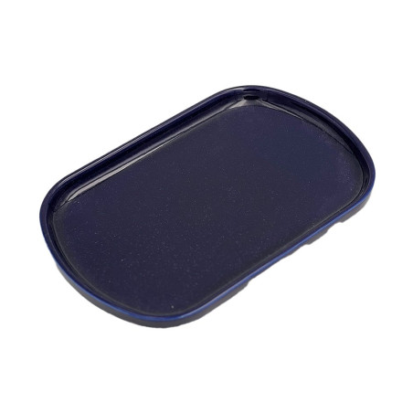 Assiette Oblong ovale bleue -  26x17 cm