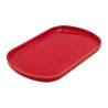 Assiette Oblong ovale rouge -  26x17 cm