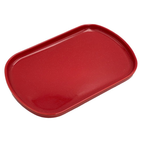 Assiette Oblong ovale rouge -  33x21 cm