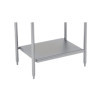 Etagère pour table adossée en inox - 1800x700 mm