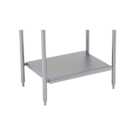 Etagère pour table adossée en inox - 2000x700 mm