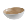 Bol mélamine Frida blanc décor bois diam.25cm 1,6L
