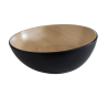 Bol mélamine Frida noir décor bois diam.21,5cm 1L