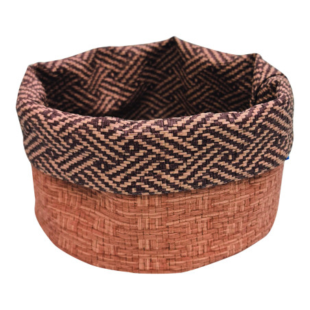Panière à pain ronde - Ø15 cm - camelle vanielle / camel