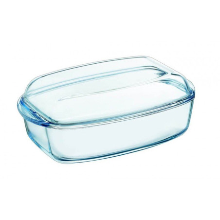 Cocotte Ovenchef 5,2L en verre avec couvercle 35x22x11 cm