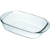 Plat à four rectangulaire 2,4 litres verre trempé 29x23x7 cm