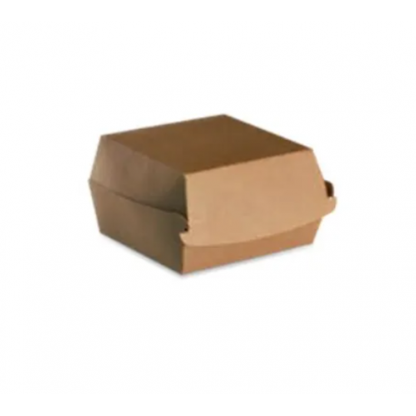 Boîte à burger 10x10x7 cm en kraft brun