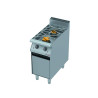 Fourneau 2 feux nus RC8 - gaz sur placard fermé - 7 + 4,5 kW - 400x500x1020 mm
