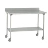Table adossée - sans étagère - avec roulettes - 1000x700x900 mm