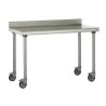 Table adossée - sans étagère - avec roulettes - 1800x700x900 mm
