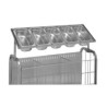 Distributeur à couverts amovible pour 5 GN 1/3 - inox