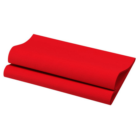 Serviette épaisse Dunisoft 40x40 cm à usage unique Rouge