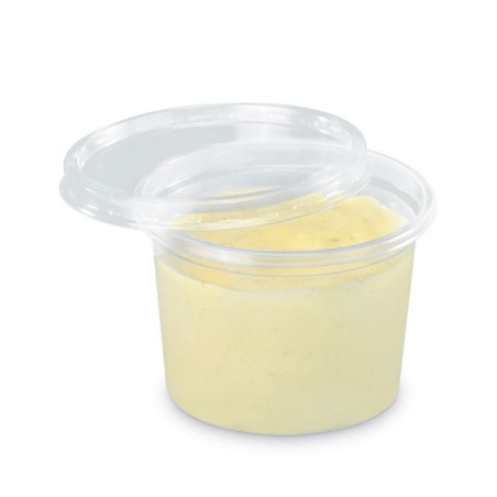 Pot à sauce charnière 12cl en PP transparent