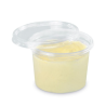 Pot à sauce charnière 12cl en PP transparent