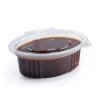 Pot à sauce charnière 3cl Ø5x2,5 cm en PP transparent