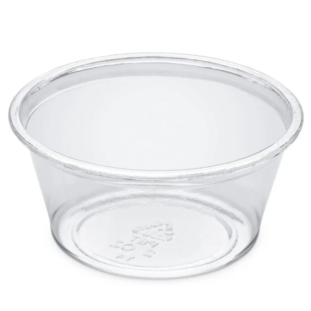 Pot à sauce charnière 6cl Ø6,2x2,6 cm en PP transparent