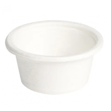Pot à sauce fibre de canne 6cl Ø6,2x2,9 cm blanc