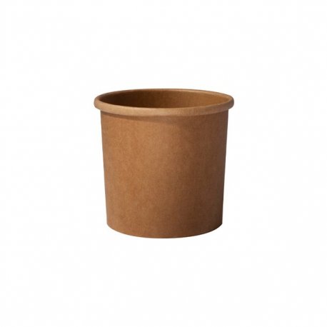 Pot à soupe 355ml Ø9,1x8,5 cm en kraft brun
