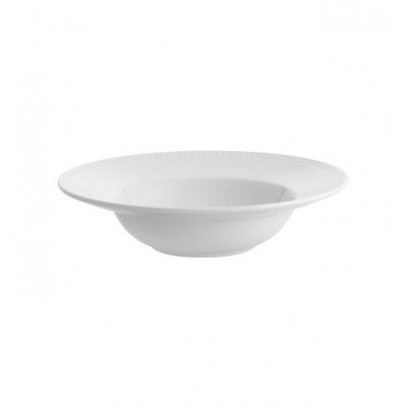 Assiette à pâtes grand bassin Perla 24cm porcelaine blanche
